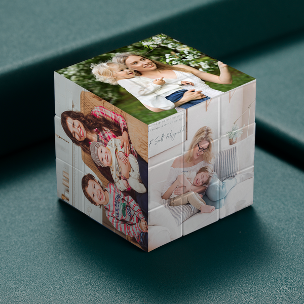 Custom Photo Rubic's Cube Personalized Home Decoration Gifts For Mom