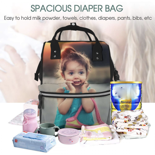 personalized photo mommy backpack custom diaper bag multifunctional bag