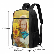 personalized photo schoolbag backpack 17 inch