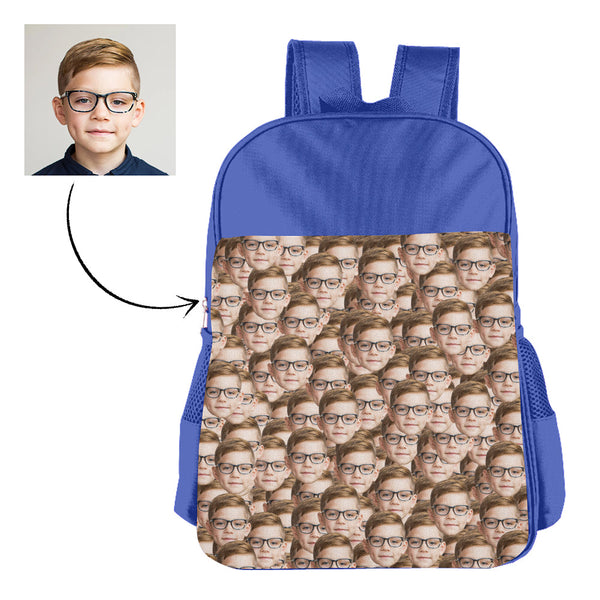 personalized mash face photo school backpack for kids