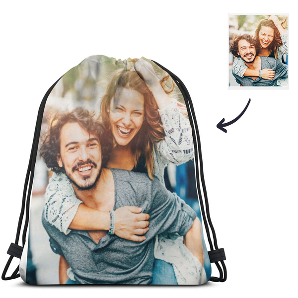 Personalized Photo Drawstring Sport Backpack Back To School Gifts