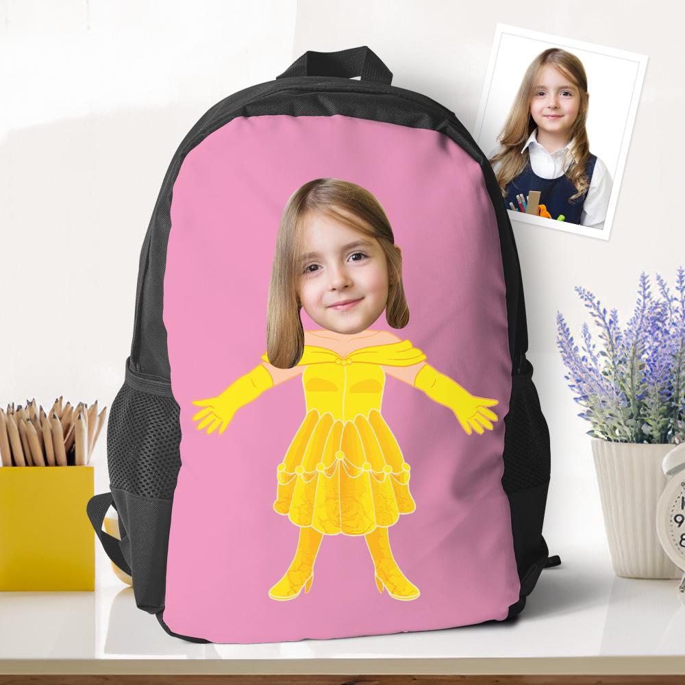 Personalized Belle Photo Backpacks Minime Bookbags Back To School Gifts For Girls Gifts