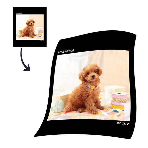 Personalized Photo Blanket Fleece with Text