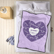 Personalized 3 Names Blanket - Fleece Blanket Love You to Pieces