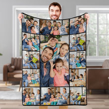 Custom Photo Blanket Personalized Collage Photo Blanket Photo Album Blanket Gifts for Family