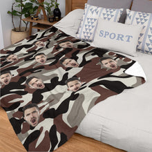 Custom Blanket Personalized Photo Camouflage Blanket For Lover - Dim Grey