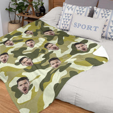 Custom Blanket Personalized Photo Camouflage Blanket For Lover - Auqamarin
