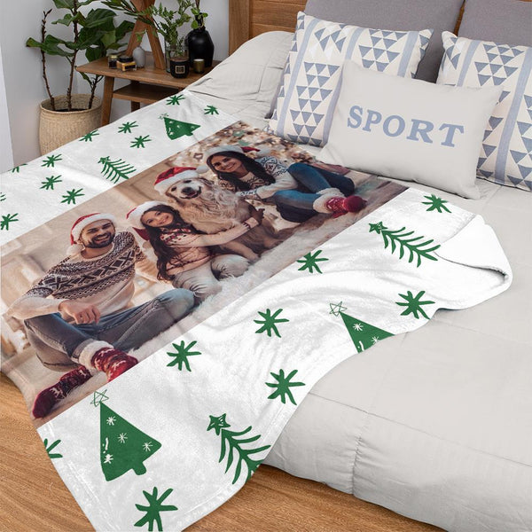 Custom Blanket Personalized Photo Blanket Christmas Gift For Family - Christmas Tree