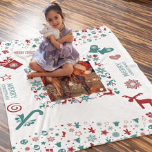 Custom Blanket Personalized Photo Blanket Christmas Gift For Family - Merry Christmas