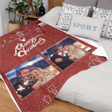Custom Blanket Personalized Photo Blanket Christmas Gift For Lover - Merry Christmas