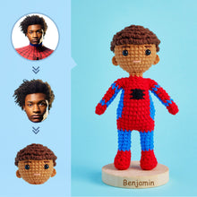 Custom Face Crochet Doll Personalized Gifts Handwoven Mini Dolls - Spiderman