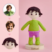 Custom Face Crochet Doll Personalized  Handwoven Mini Dolls Gifts - Hulk