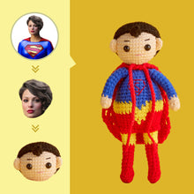 Custom Face Crochet Doll Personalized  Handwoven Mini Dolls Gifts - Supergirl