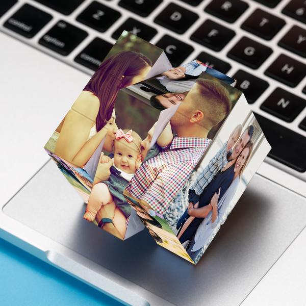 Personalized Multiphoto Rubic's Cube Family Gifts Home Decoration