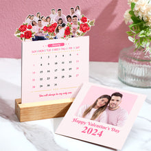 Custom Photo Calendar Couple Photos Gifts 2024 Valentine's Gifts for Her - SantaSocks