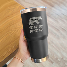 Personalized Mama Bear Tumbler Travel Mug Gift for Mother's Day Gift for Mom Grandma - Yellow