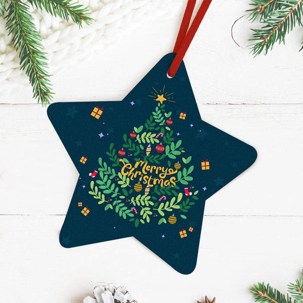 Custom Photo Ornament Star-Shaped For Christmas Cute Baby