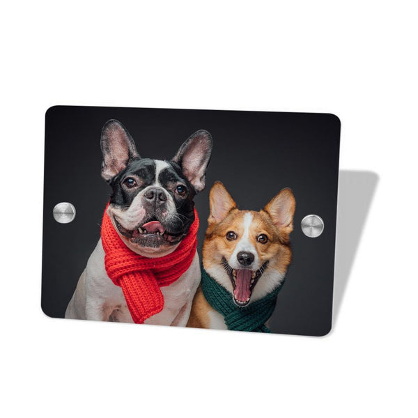 Custom Photo Door Signs Personalized House Signs Plates Door Plates Square - Pet