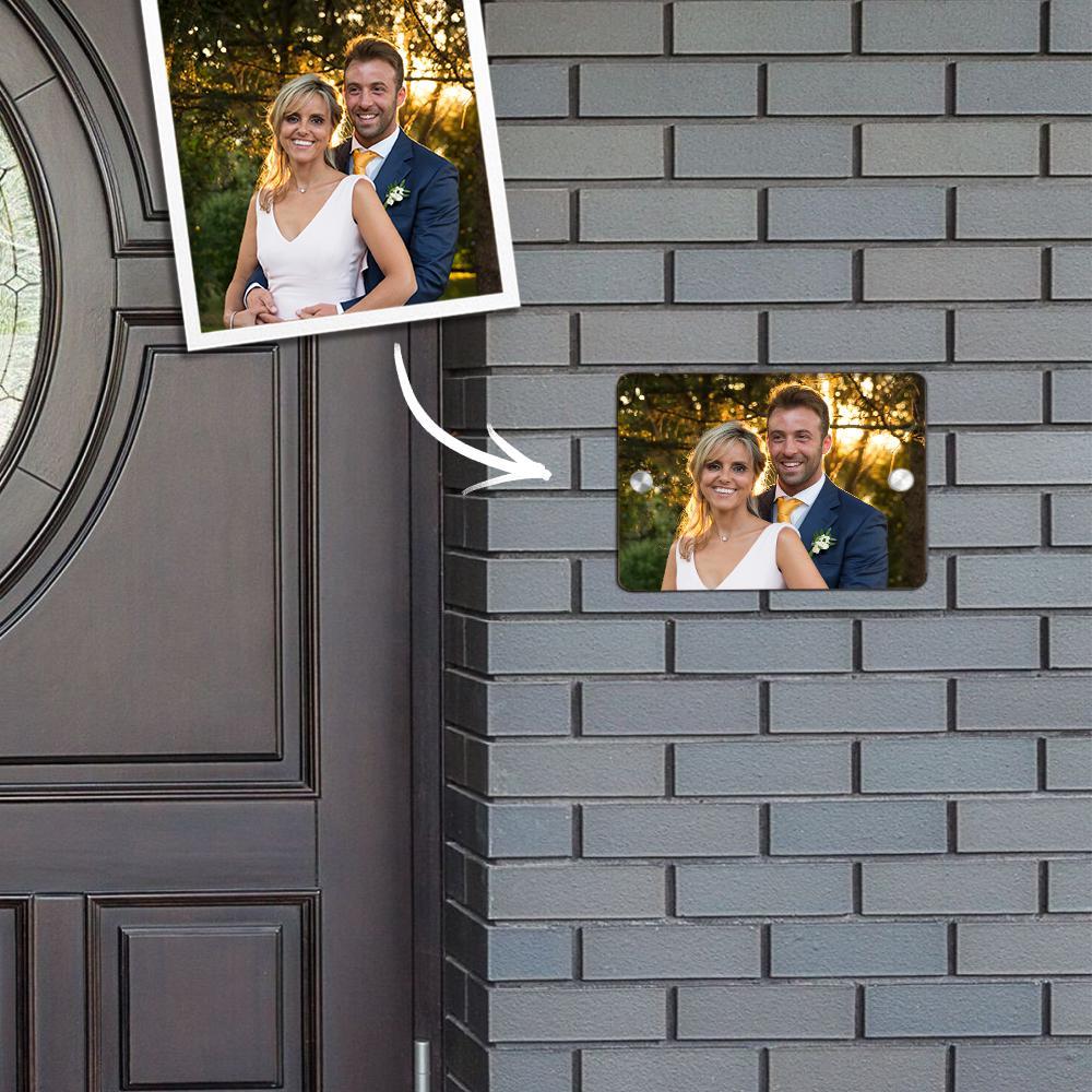 Custom Photo Door Signs Personalized House Signs Plates Door Plates Square - Forever Love