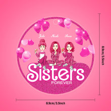 Sisters Together Ornaments Pink Personalized Hairstyle Clothes Name Christmas Gifts