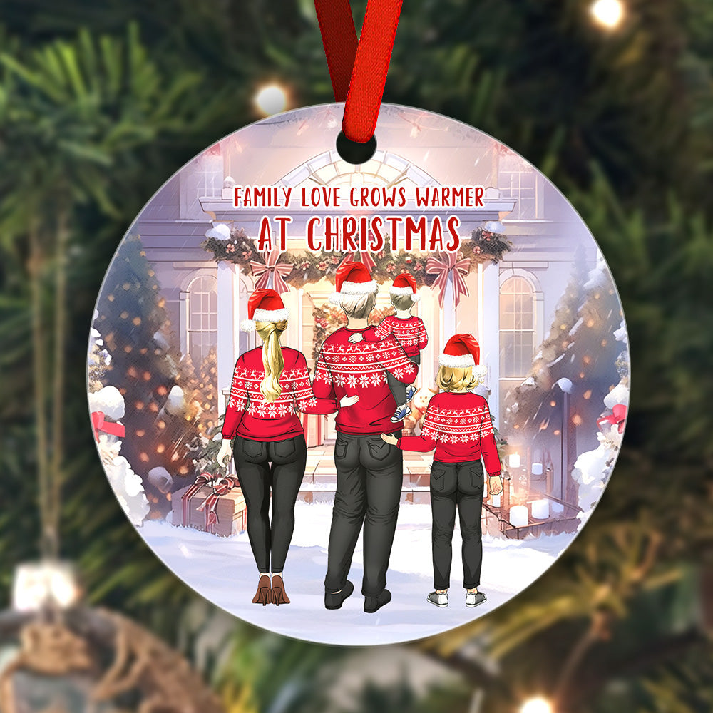 Custom Family Image Clip Art Personalized Name Sweater Pants and Name Christmas Gifts Ornament