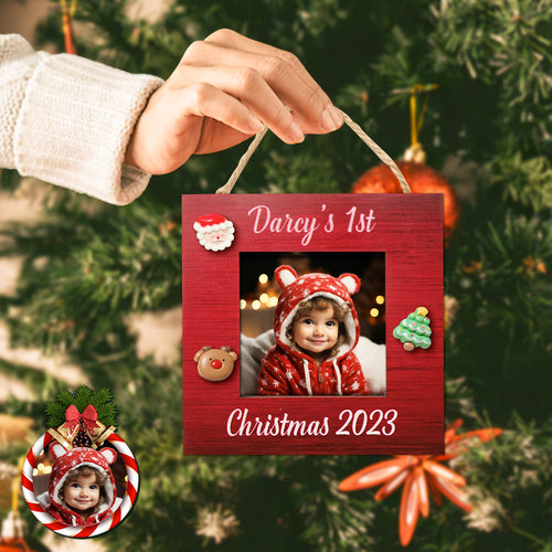Custom Engraved Christmas Ornament Personalized Photo Creative Decor Christmas Day Gift