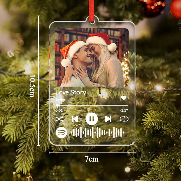 Custom Spotify Code Acrylic Ornament Christmas Decoration Gifts