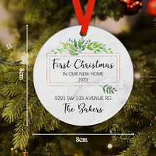 Custom Christmas Tree Decor Personalized Engraved Ornament First Christmas in Our New Home