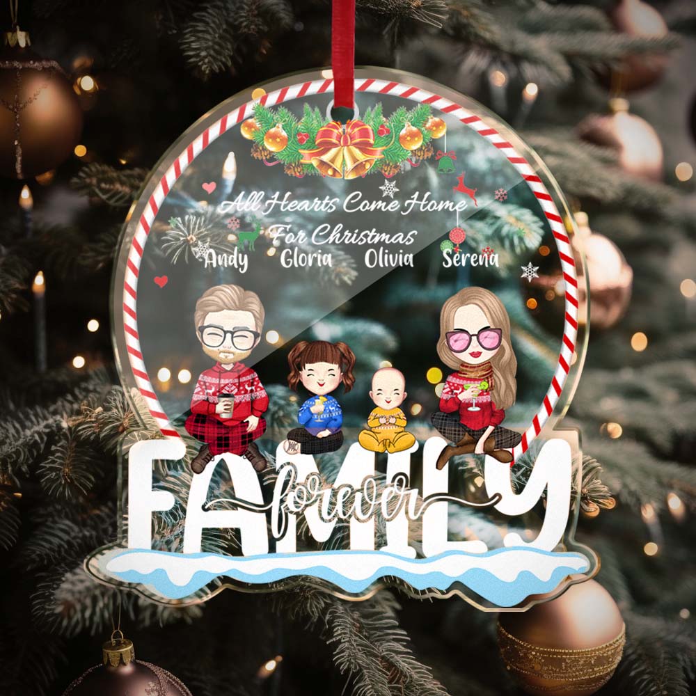 Christmas Ornaments Custom Family Members Personalized Hairstyle Clothes Name Christmas Gifts
