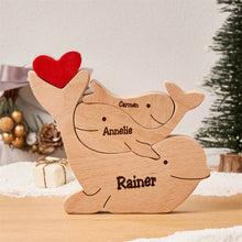 Custom Names Wooden Dolphins Family Puzzle Home Decor Christmas Gifts