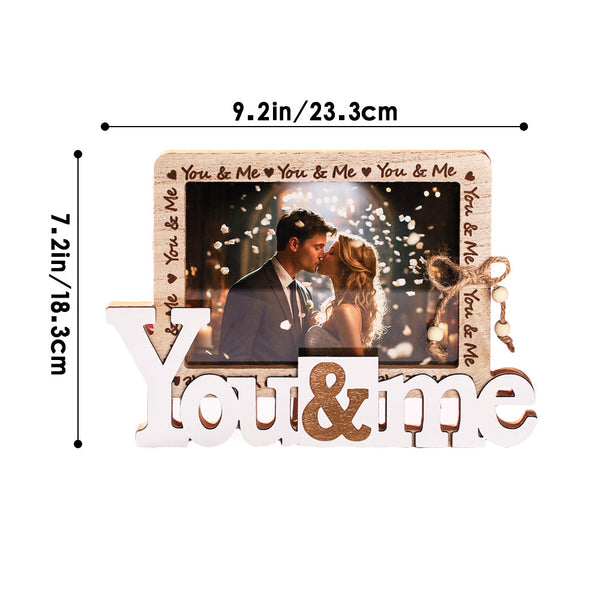 Custom Photo Wooden Frame You and Me Christmas Gifts