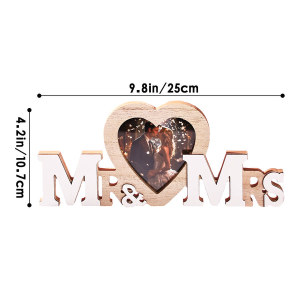 Personalized Photo Wooden Frame Heart Shaped Couple Frame Christmas Gifts