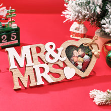 Custom Photo Wooden Frame Mr and Mrs Christmas Gifts