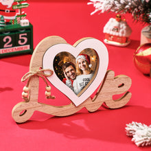 Personalized Photo Wooden Frame Love Heart Shaped Frame Christmas Gifts