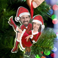 Custom Couple Christmas Tree Ornament Personalized Face Christmas Gift