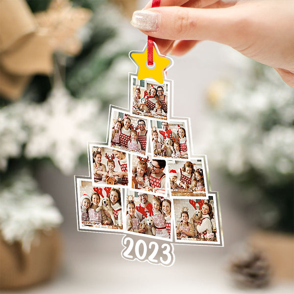Personalized Family Photos Acrylic Ornament Custom Christmas Keepsake Ornament Christmas Gift Decor