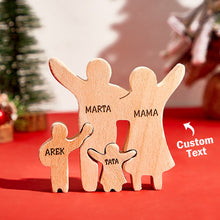 Personalized Wooden Family Puzzle Decor Custom Name Gifts for any Occasion