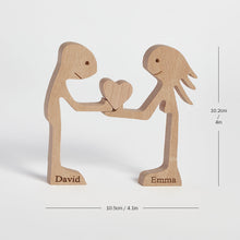 Love Couple Wooden Blocks Custom Name Table Decor Gifts for Vallentine