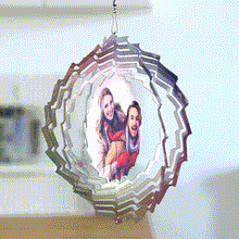 Valentine's Gifts Personalized Photo Wind Spinner Chime Garden Decor