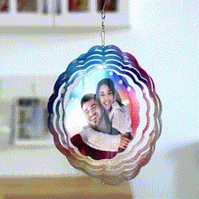 Custom Photo Wind Spinner Chime Garden Decoration Couple Valentine's Gifts
