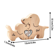 Personalized Wooden Dog Couple Love Heart Puzzle Custom Valentine's Day Gifts - SantaSocks