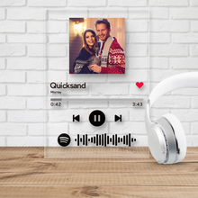Spotify Glass Scannable Spotify Code Custom Music Song Plaque Frame Gift（4.7INX6.3IN）