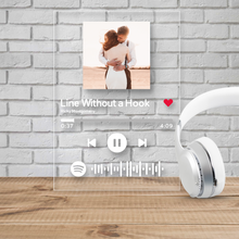 Spotify Glass Scannable Spotify Code Custom Music Song Plaque Frame Gift（4.7INX6.3IN）