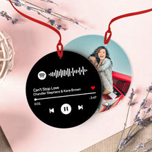 Scannable Spotify Code Ornaments Photo Hanging Ornament Engraved Custom Music Song Ornament Black