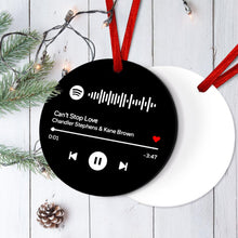 Engraved Custom Scannable Spotify Code Hanging Ornament Personalized Music Song Ornaments Black