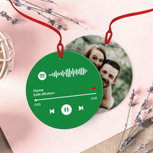 Scannable Spotify Code Ornaments Photo Hanging Ornament Engraved Custom Music Song Ornament Black