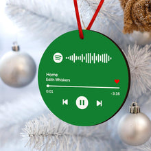 Engraved Custom Scannable Spotify Code Hanging Ornament Personalized Music Song Ornaments White