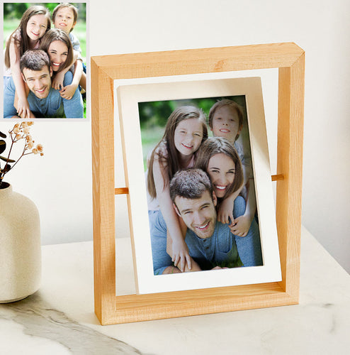 Custom Photo Frame Ornaments Home Wooden Couple Gift