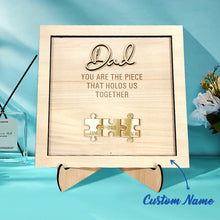 Personalized Dad Puzzle Sign You Are the Piece That Holds Us Together Father's Day Gift - SantaSocks