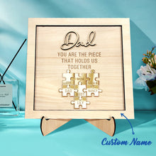 Personalized Dad Puzzle Sign You Are the Piece That Holds Us Together Father's Day Gift - SantaSocks